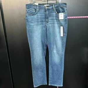 Levi’s Denizen High-rise straight blue jeans,5 pocket super stretch comfort